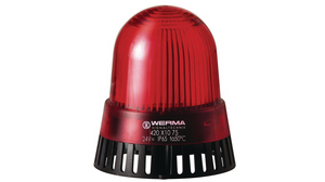 Sygnalizator świetlno-dźwiękowy LED 420 Czerwona Ciągłe / Impuls 24VAC / DC 92dBA IP65 Powierzchniowy