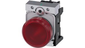 SIRIUS Act Indicator Lamp Complete Metal, Glossy, Red