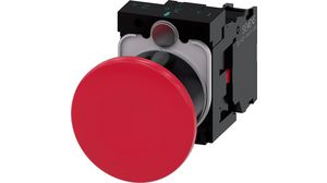 SIRIUS Act Mushroom Push-Button Complete Plastic Latching Function 1NC Panel Mount Red
