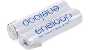 Batterie d'accumulateurs rechargeable, Ni-MH, 2.4V, 750mAh