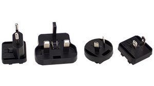 Interchangeable Adapter Set, Euro Type C (CEE 7/16) Plug / UK Type G (BS1363) Plug / AU Type I Plug / US Type A Plug