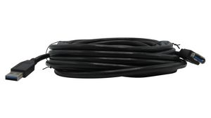 Cable, USB-A Plug - USB-A Socket, 7m, USB 3.0, Black