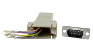 D-Sub Adapter, D-Sub 9-Pin Plug / RJ45 Socket