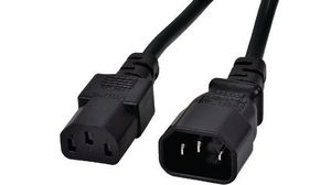 IEC Device Cable IEC 60320 C14 - IEC 60320 C13 500mm Black