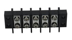 Klemmenlijst voor montage op chassis, Zwart, 25A, 300V, Polen - 5