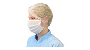 Disposable Cleanroom Face Mask with Earloops, 100 ST