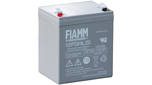 Batterie rechargeable, Plomb-Acide, 12V, 5Ah, Borne à lame, 6.3 mm