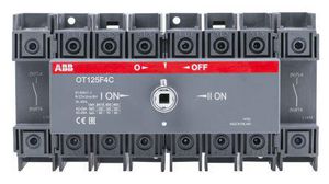 ABB 4P Pole DIN Rail Isolator Switch - 125A Maximum Current, 45kW Power Rating, IP20