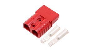 Connector, Plug, 2 Poles, 6AWG, 120A, Red