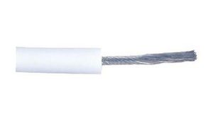 39X2220 Series White 0.33 mm² Hook Up Wire, 22 AWG, 7/0.25 mm, 30.5m, Silicone Insulation