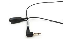 Cable, QD Plug - 3.5 mm Jack Plug, Coiled