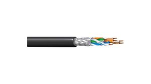LAN Cable Datatuff FRNC CAT5e 4x2x0.14mm² SF/TP Black 100m
