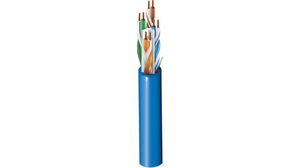 LAN Cable LSZH CAT6 4x2x0.3mm² U/UTP Blue 305m