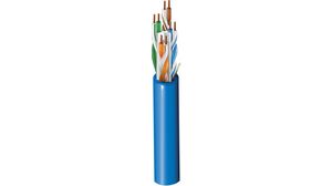 Câble LAN PVC CAT6 4x2x0.3mm² U/UTP Bleu 100m