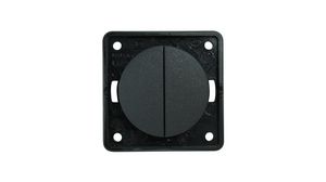 Wall Rocker Switch Matte INTEGRO 2x ON-OFF Flush Mount 16A 250V Anthracite