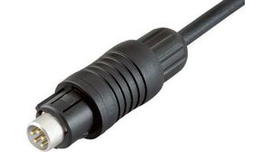 Circular Connector, 7 Contacts, Cable Mount, Subminiature Connector, Plug, Male, IP67, 430 Series