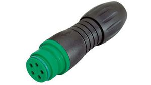 Circular Connector, 8 Contacts, Cable Mount, Miniature Connector, Plug, Female, IP67, 720 Series