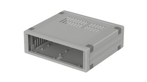 Plastic Enclosure with Air Vents, ABS, 199x224x72.5mm, Light Grey