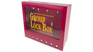 Red 7-Lock Steel Ultra-Compact Lock Box