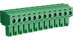 Pluggable Terminal Block, Right Angle, 3.81mm Pitch, 12 Poles