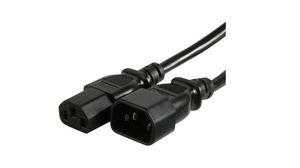 Power Cable, IEC 60320 C14 - IEC 60320 C13, 250V, 2m Suitable for PowerEdge R230 / PowerEdge R430 / PowerEdge R630 / PowerEdge R6415 / PowerEdge R740 / PowerEdge R840 / PowerEdge T