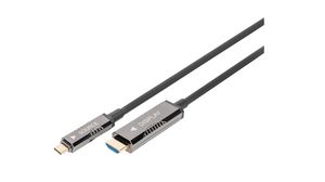 Video Cable, HDMI Plug - USB-C Plug 15m