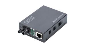 Mediekonverter, Ethernet - Fiber, multitilstand, Fiberporte 1ST
