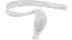 Braided cable sleeving Polyester White