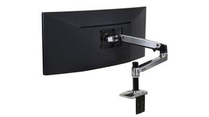 Desk Mount LCD Monitor Arm, 34", 100x100 / 75x75, 11.3kg, Silver