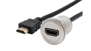 Doorvoeradapter, 300 mm, HDMI-aansluiting - HDMI-stekker
