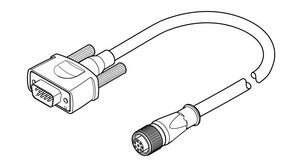 Cable, DB9 Plug - 8-Pin A-Coded M12 Socket, 5m