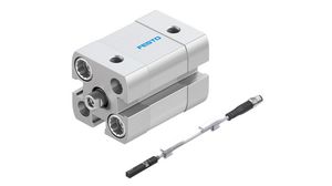 Compact ISO Cylinder + Magnetic Reed Proximity Sensor Bundle, Dubbelwerkend, 5mm, Boorgat grootte 12mm M5