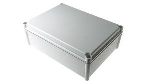SOLID PC Series Grey Polycarbonate Enclosure, IP67, Grey Lid, 378 x 278 x 130mm