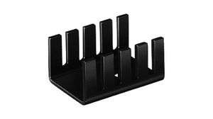 Fingerkühlkörper Schwarz, eloxiert 24K/W 19.5x13.5x9.5mm