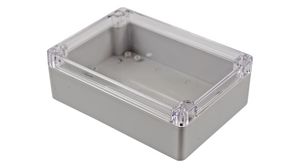 Plastic Enclosure with Clear Lid RZ 121x171x80mm Light Grey Polycarbonate IP65