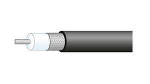 Coaxial Cable RG-58 C/U PVC 4.95mm 50Ohm Tinned Copper Black 100m