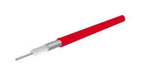 Koaxiální kabel pro mikrovlny RG-403 FEP 2.5mm 50Ohm Poměděná ocel, postříbřená ocel Červená 25m