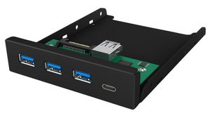 Frontplatten-Hub, 2x USB-A / 1x USB-C, USB 3.0