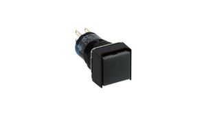 Pushbutton Switch Momentary Function 2CO Panel Mount Black