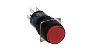Illuminated Pushbutton Switch Momentary Function 2CO 24 VDC / 220 VAC LED Red None