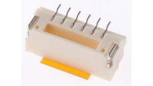 GH Series Straight Surface Mount PCB Header, 6 Contact(s), 1.25mm Pitch, Shrouded