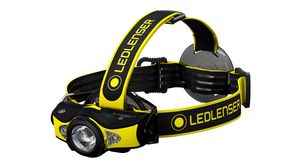 Headlamp, LED, Rechargeable, 1000lm, 320m, IP54, Black / Yellow