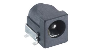 mm DC Power Connector 6.4 x 15mm, Angled, Pin Diameter - 2.5mm