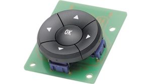 Navigation Key Module Push Button Axes 5 Black PCB Pins