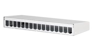 Empty Patch Panel Enclosure, Modul 16 Ports Surface Mounted White