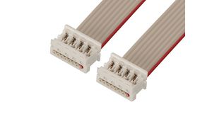 Flat Flexible Cable, 1.27mm, 8 Cores, 80mm, White
