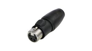 XLR Connector, Socket, Straight, Cable Mount, 4 Poles