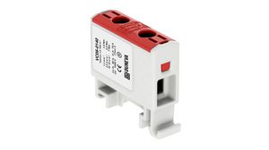 Insulated Universal Connector, Screw, 1 Poles, 1kV, 82A, 1.5 ... 16mm², Grey / Red