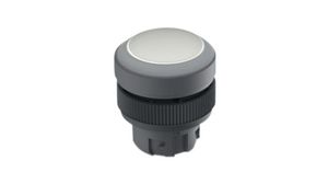 Leuchtdrucktaster-Betätiger mit hellgrauem Frontring, Schutzkappe Tastend Runde Taste Weiss IP65 RAFIX 22 QR