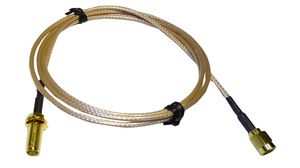 RF Cable Assembly, RP-SMA Male Straight - RP-SMA Female Straight, 1m, Beige